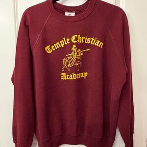 Vintage Lee Maroon Crewneck Sweatshirt with Yellow Crest